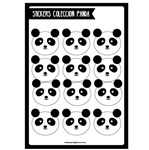 Stickers plancha Panda 12s 1u